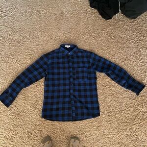 Blue and Black Checkered Shirt